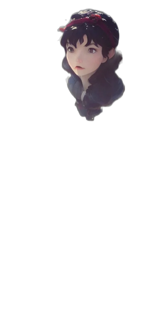 hat, face, staff, creature transparent PNG cut-out