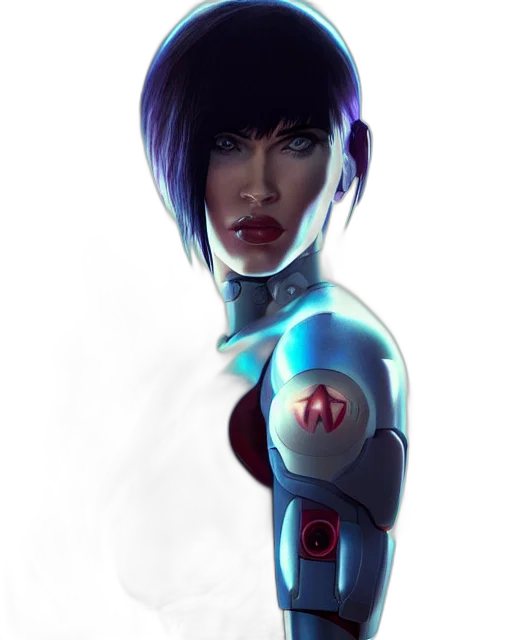 robot, face, cyberpunk, concept art transparent PNG cut-out