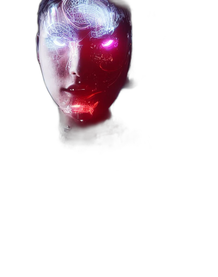 mask, robot, face, creature transparent PNG cut-out
