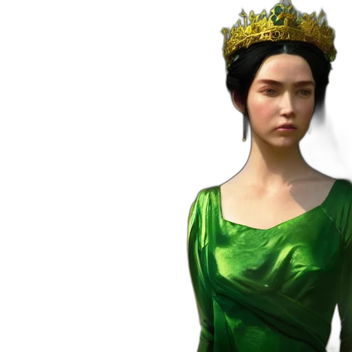 crown, dress, jewelry, photorealistic transparent PNG cut-out
