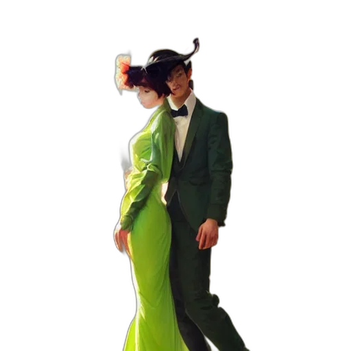 dress, concept art, photorealistic, 3d render transparent PNG cut-out