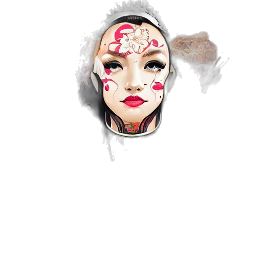 mask, face, jewelry, photorealistic transparent PNG cut-out
