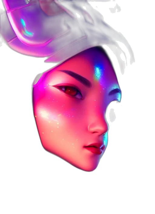 face, mask, crown, robot transparent PNG cut-out