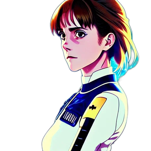 robot, jacket, face, staff transparent PNG cut-out