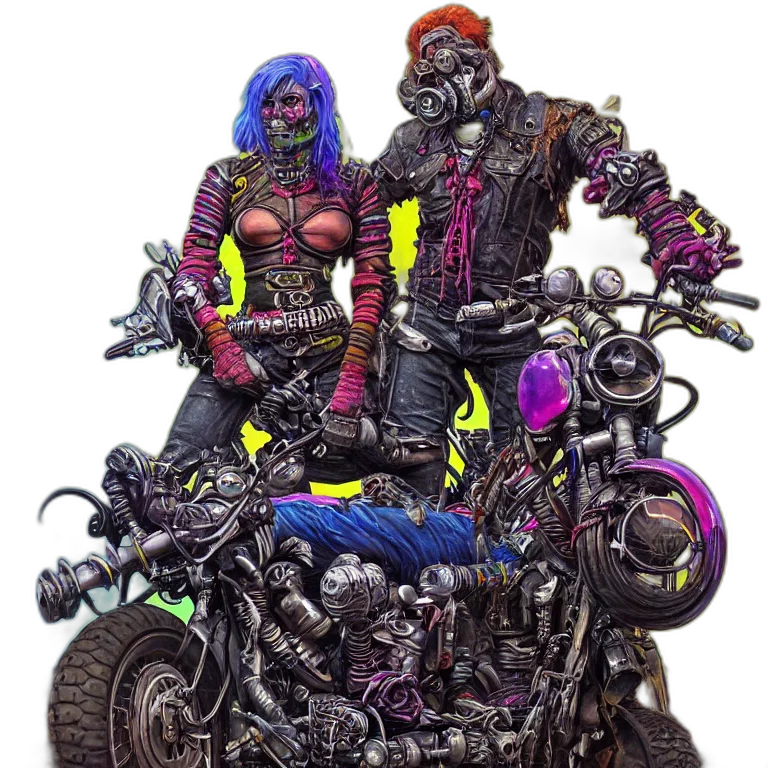 car, robot, cyberpunk, concept art transparent PNG cut-out