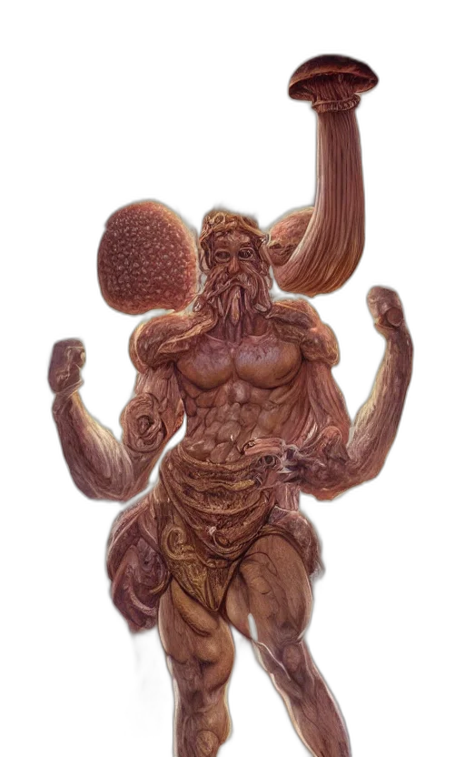 staff, creature, hair, 3d render transparent PNG cut-out