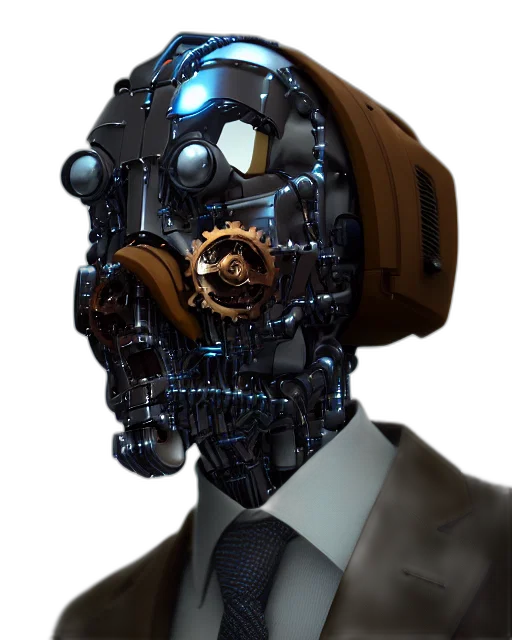 robot, mask, face, staff transparent PNG cut-out