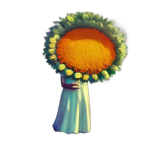 flower, crown, staff, hat transparent PNG cut-out