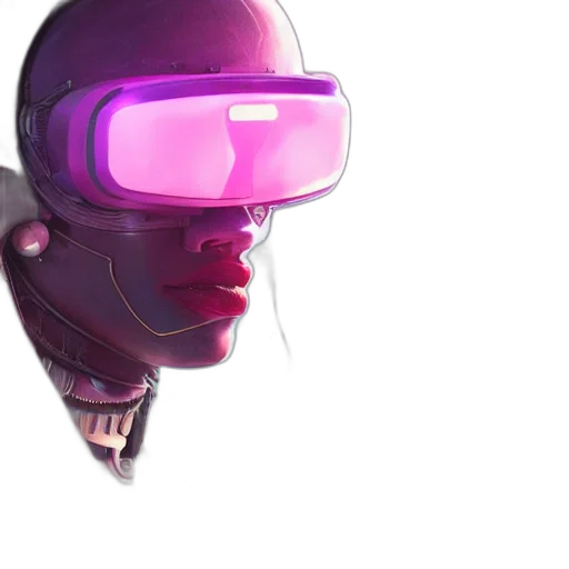 robot, mask, face, cyberpunk transparent PNG cut-out