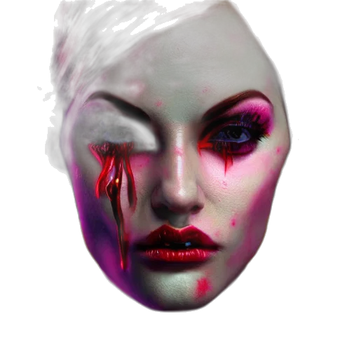 mask, face, creature, 3d render transparent PNG cut-out