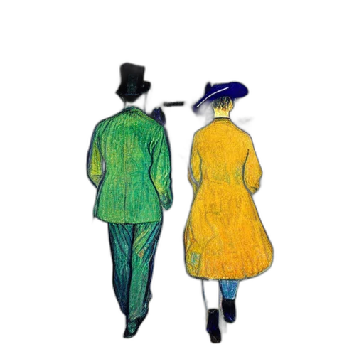 hat, dress, staff, watercolor transparent PNG cut-out