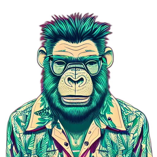 animal, cartoon, comic book art, photorealistic transparent PNG cut-out