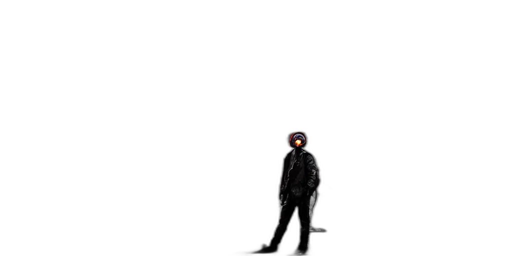 jacket, hat, robot, creature transparent PNG cut-out