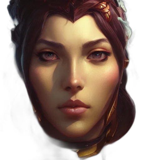 face, crown, mask, fantasy art transparent PNG cut-out