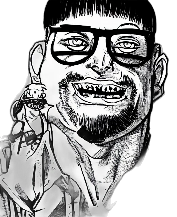 face, creature, staff, cartoon transparent PNG cut-out