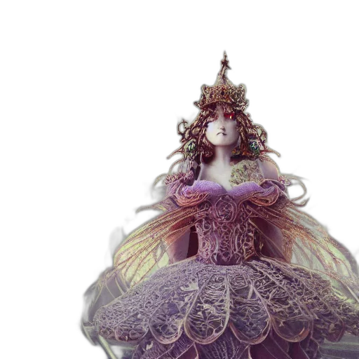 crown, dress, jewelry, 3d render transparent PNG cut-out