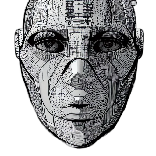 mask, robot, face, crown transparent PNG cut-out