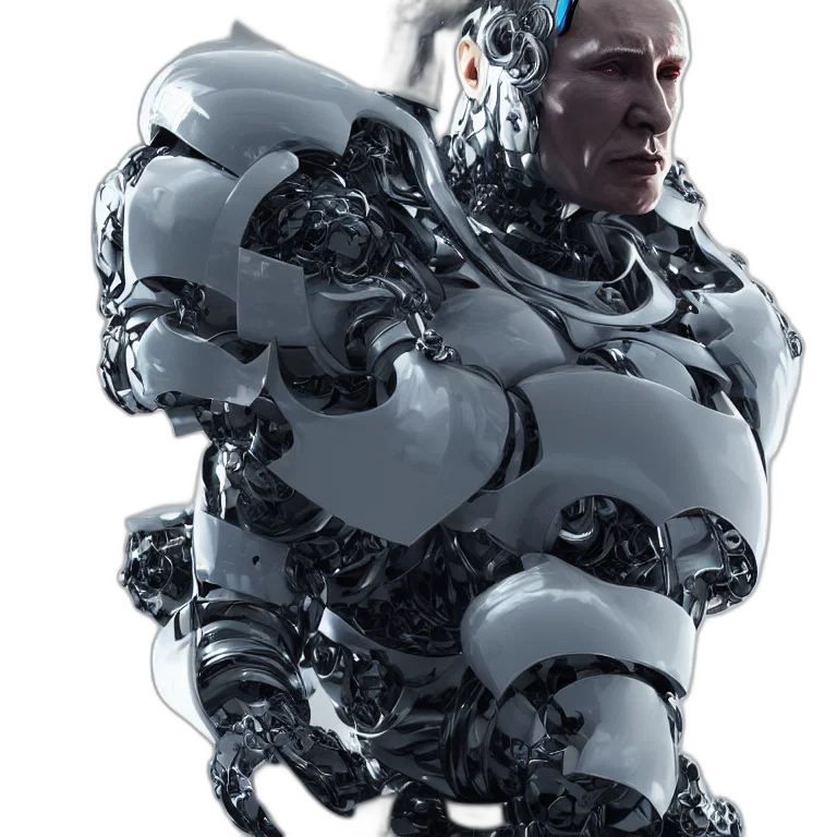 robot, creature, face, concept art transparent PNG cut-out