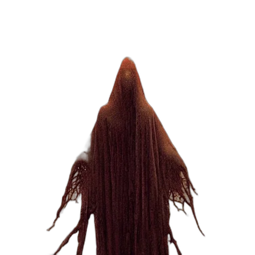 hair, staff, creature, mask transparent PNG cut-out