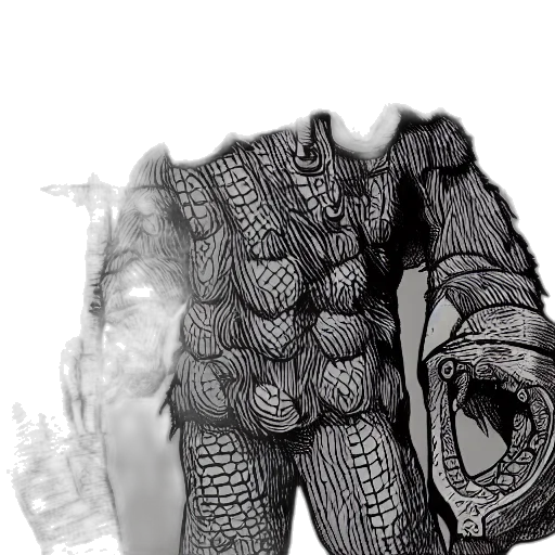 jacket, dress, dragon, sword transparent PNG cut-out