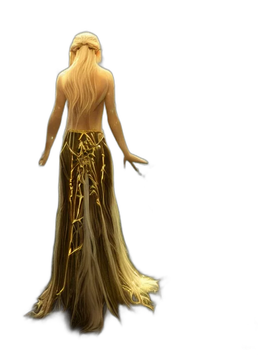 dress, staff, jewelry, crown transparent PNG cut-out