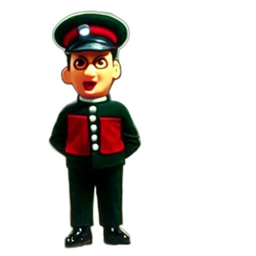 staff, robot, 3d render, pixel art transparent PNG cut-out