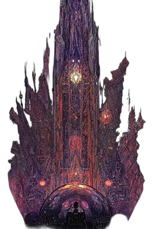 crown, sword, staff, building transparent PNG cut-out