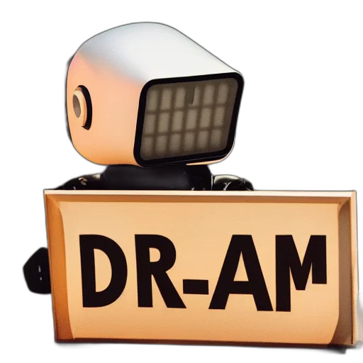 robot, staff, 3d render, concept art transparent PNG cut-out