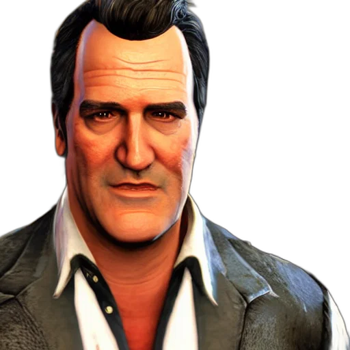 face, jacket, 3d render, concept art transparent PNG cut-out