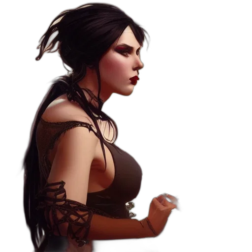dress, fantasy art, concept art, comic book art transparent PNG cut-out