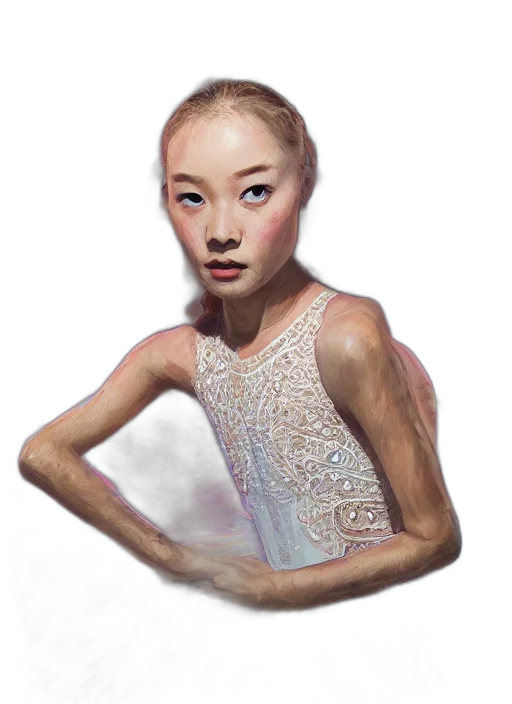 dress, robot, face, creature transparent PNG cut-out