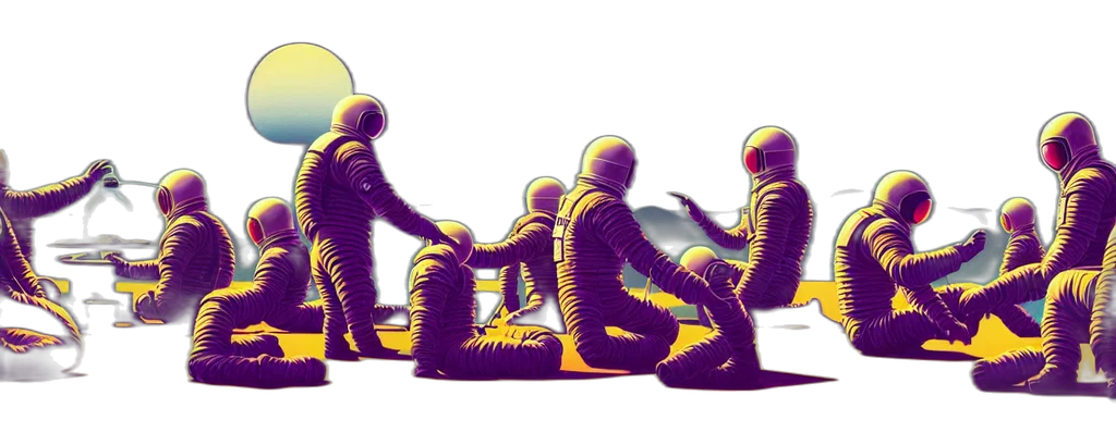 robot, concept art, comic book art, 3d render transparent PNG cut-out