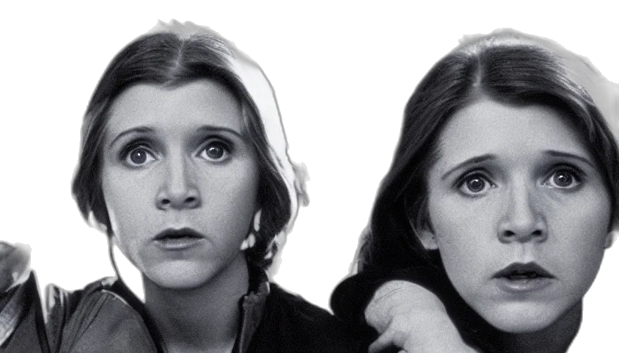 film, still, carrie, fisher transparent PNG cut-out