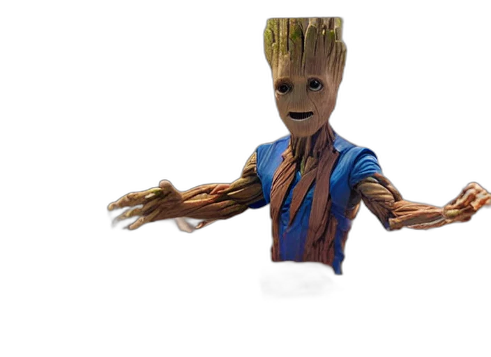 creature, tree, robot, staff transparent PNG cut-out