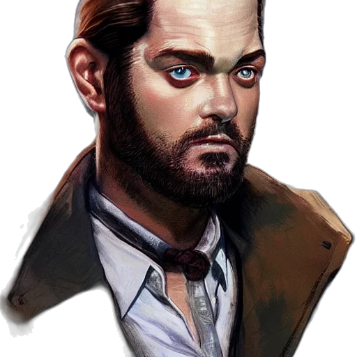 face, jacket, comic book art, concept art transparent PNG cut-out