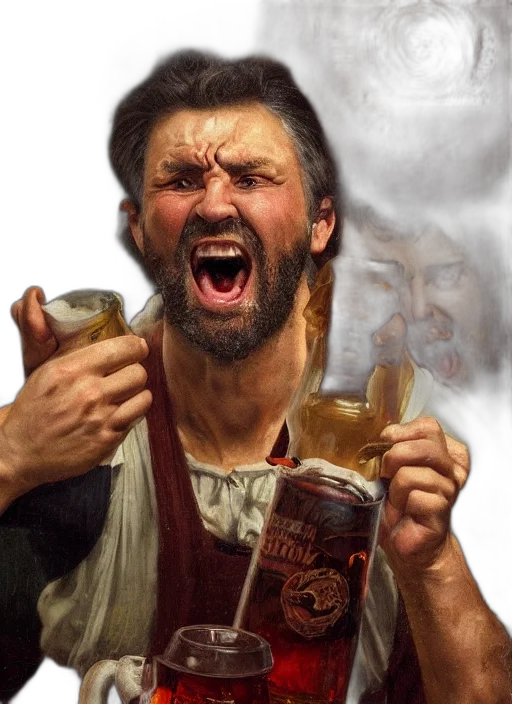 face, photorealistic, oil painting, concept art transparent PNG cut-out