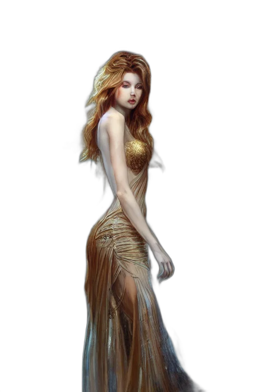 dress, fantasy art, concept art, photorealistic transparent PNG cut-out
