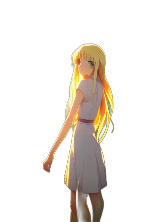 dress, staff, sword, 3d render transparent PNG cut-out