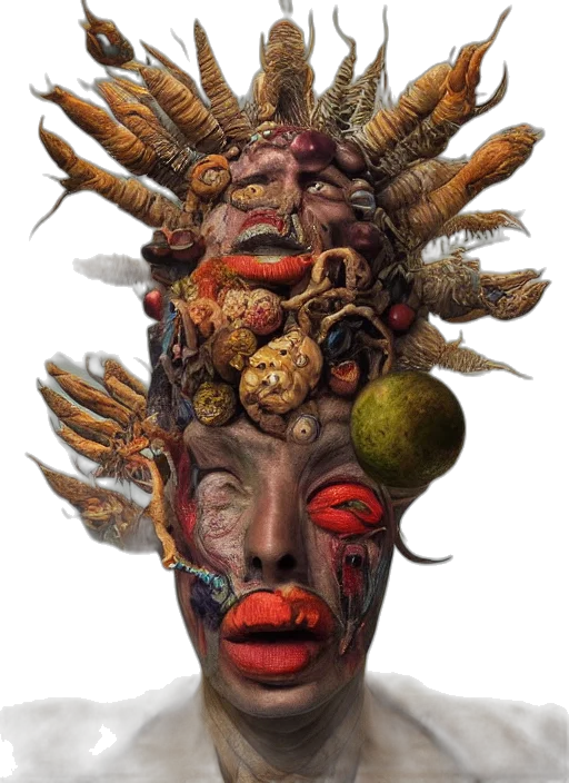 mask, face, crown, creature transparent PNG cut-out