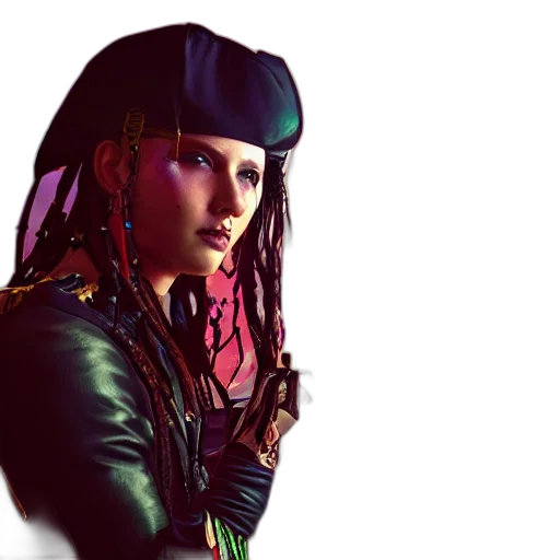 jewelry, jacket, cyberpunk, photorealistic transparent PNG cut-out