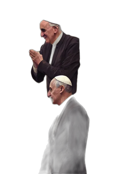 face, jacket, concept art, photorealistic transparent PNG cut-out