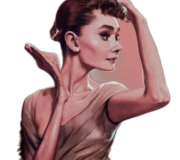 dress, face, jewelry, staff transparent PNG cut-out
