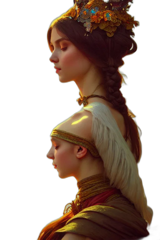 crown, jewelry, staff, face transparent PNG cut-out