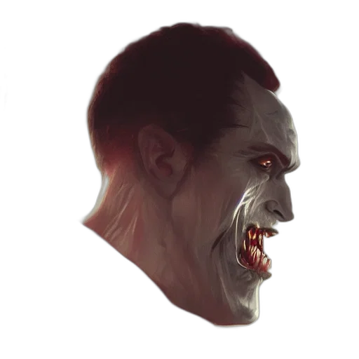 face, mask, creature, concept art transparent PNG cut-out