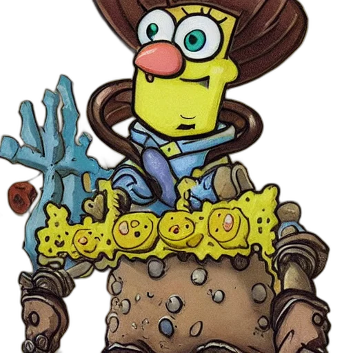 robot, staff, crown, weapon transparent PNG cut-out