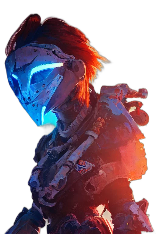robot, weapon, mask, face transparent PNG cut-out