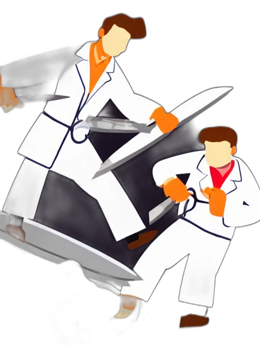 jacket, robot, staff, concept art transparent PNG cut-out