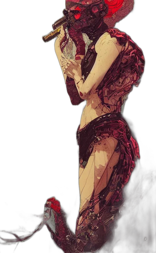 dress, mask, fantasy art, concept art transparent PNG cut-out