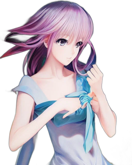dress, staff, weapon, creature transparent PNG cut-out
