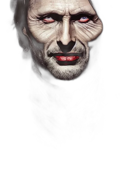 face, mask, creature, hair transparent PNG cut-out